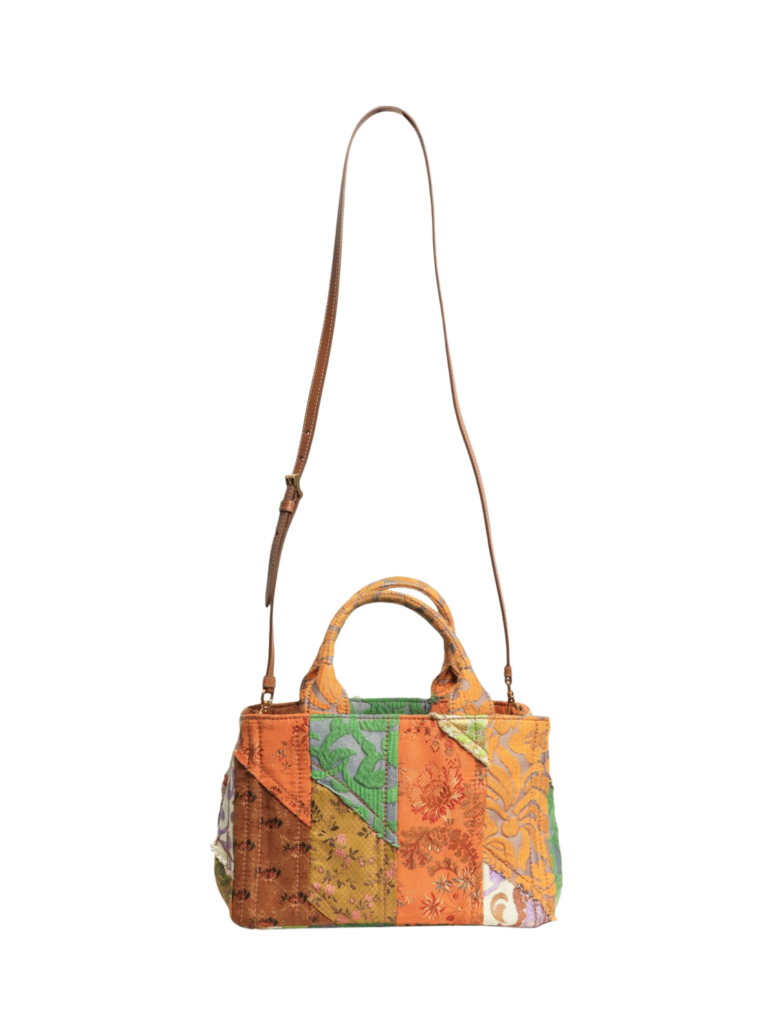 Product image 10 of 10, which shows Pre-loved Prada Patchwork Embroidered 2Way Shoulder Bag, Multi