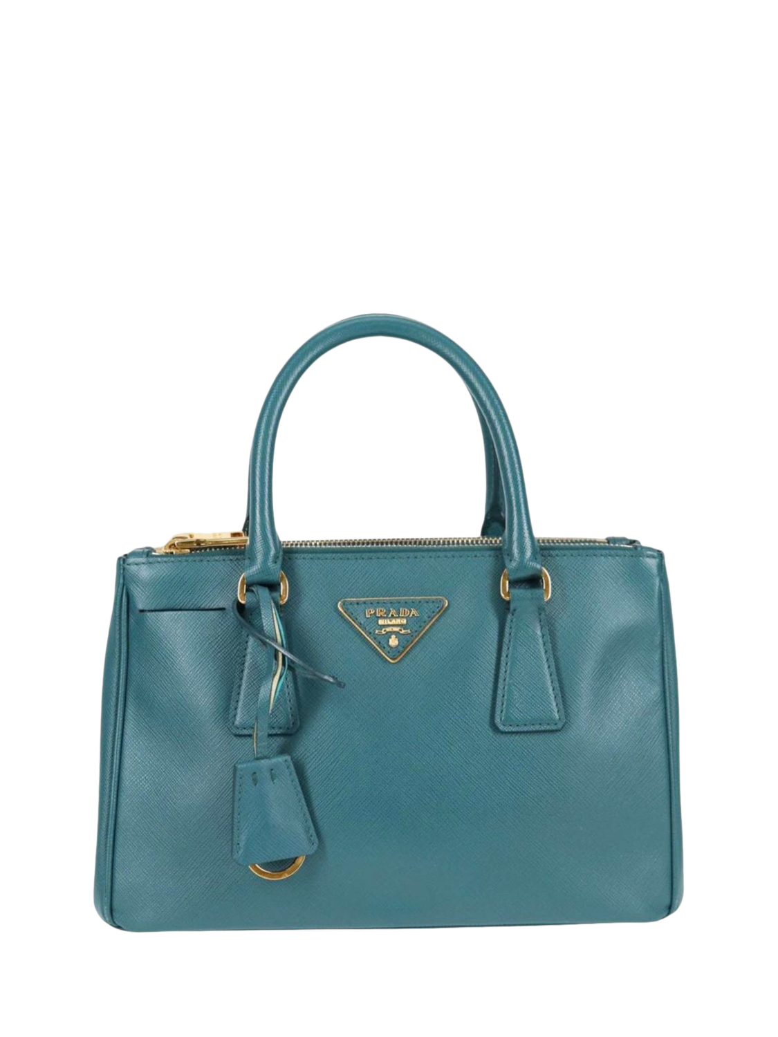 Pre-loved Prada Saffiano Leather Galleria 2Way Shoulder Bag, Teal