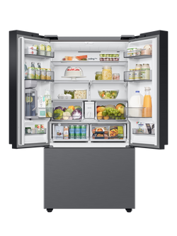 Samsung RF24BB620ES9EU Freestanding 70/30 American Style Smart Fridge Freezer with SpaceMax, Silver - view 2, Silver