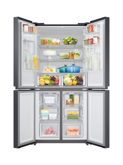 Samsung Series 8 RF48A401EB4/EU Freestanding 70/30 American Fridge Freezer with SpaceMax, Black - view 2, Black