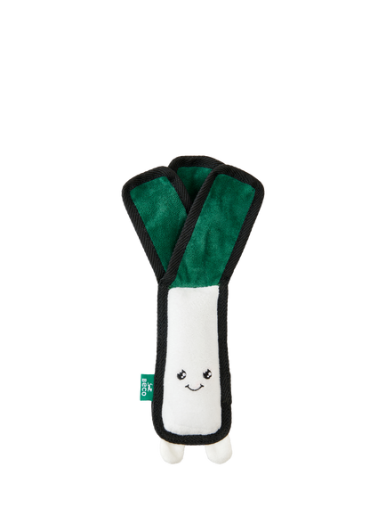 Beco Pets Larry the Leek Dog Toy, Green Multi Green, Green Multi Green