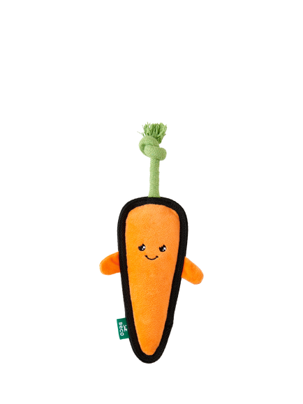 Beco Pets Carrie the Carrot Dog Toy, Orange Multi Orange, Orange Multi Orange
