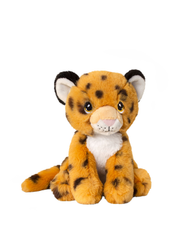 Keel Toys Keeleco Jungle Cat Cheetah Plush Soft Toy, 18cm, Multi