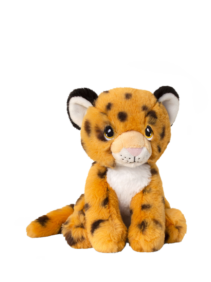 Keel Toys Keeleco Jungle Cat Cheetah Plush Soft Toy, 18cm, Multi