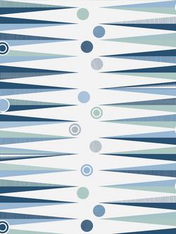 Mini Moderns Backgammon Wallpaper, Chalkhill Blue, 