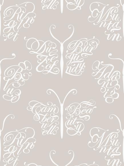Mini Moderns Camberwell Beauty Wallpaper, Stone, 