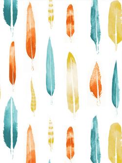 Mini Moderns Feathers Wallpaper, Lido, 