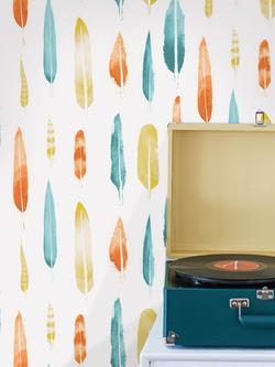 Mini Moderns Feathers Wallpaper, Lido - view 2, 