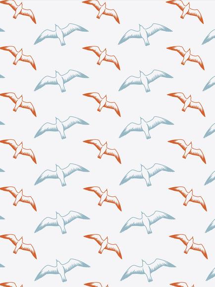 Mini Moderns Gulls Wallpaper, Chalkhill Blue, 