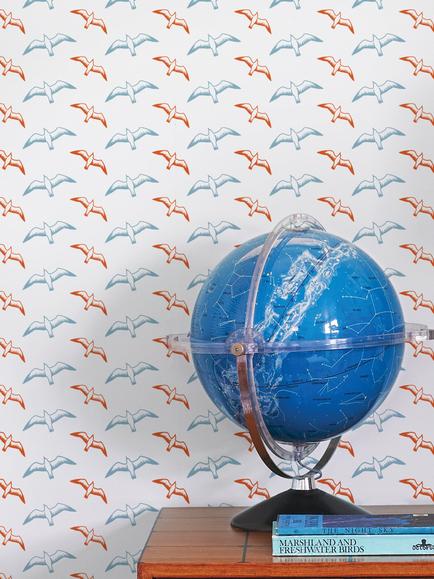 Mini Moderns Gulls Wallpaper, Chalkhill Blue - view 2, 