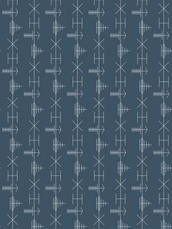 Mini Moderns Transmission Wallpaper, Washed Denim, 