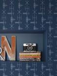 Mini Moderns Transmission Wallpaper, Washed Denim