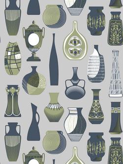 Mini Moderns Vessel Wallpaper, Concrete, 