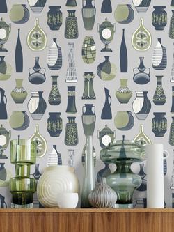Mini Moderns Vessel Wallpaper, Concrete - view 2, 