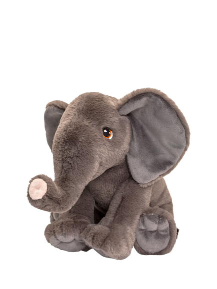 Keel Toys Keeleco Wildlife Elephant Plush Soft Toy, 35cm, Multi