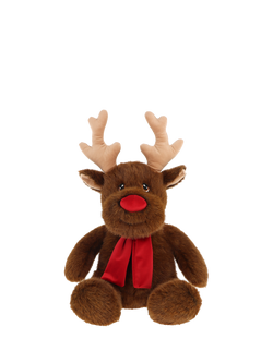 Keel Toys Keeleco Christmas Reindeer Plush Soft Toy, 35cm, Multi