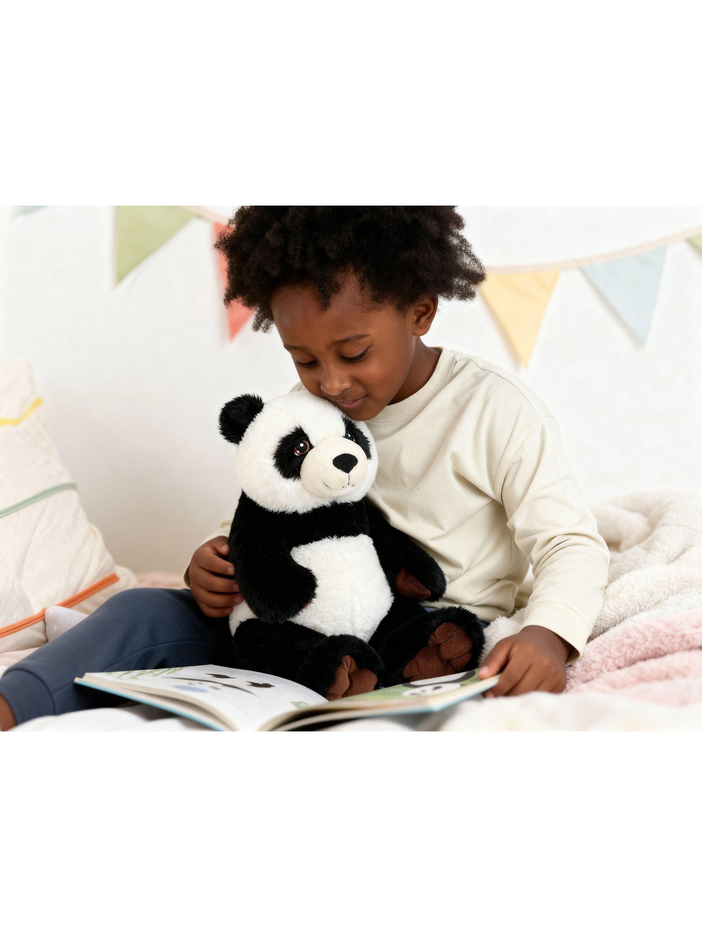 Keel Toys Keeleco - Peluche Panda 20 Cm, Realizzato Al 100% Con Plastica Riciclata. Morbido Ed Ecologico, Lavabile Con Panno Umido. - 4