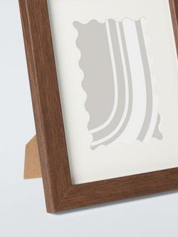 John Lewis Wood Effect Photo Frame with Wavy Mount, 5 x 7" (13 x 18cm), Walnut - view 2, Walnut