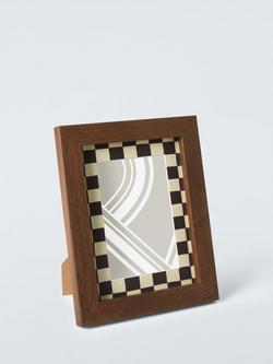 John Lewis Wood Effect Photo Frame with Check Mount, 4 x 6" (10 x 15cm), Walnut, Walnut