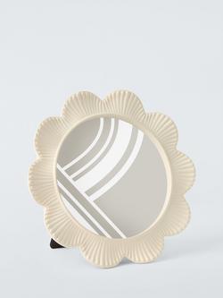 John Lewis Shell Edge Round Photo Frame, 4 x 4" (10 x 10cm), Ivory, Ivory