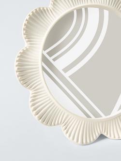 John Lewis Shell Edge Round Photo Frame, 4 x 4" (10 x 10cm), Ivory - view 2, Ivory