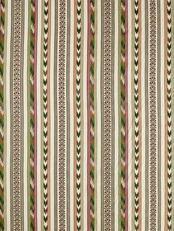 Morris & Co. Bloomsbury Stripe Furnishing Fabric, Forest/Madder