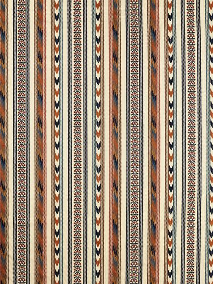 Morris & Co. Bloomsbury Stripe Furnishing Fabric, Russet/Indigo