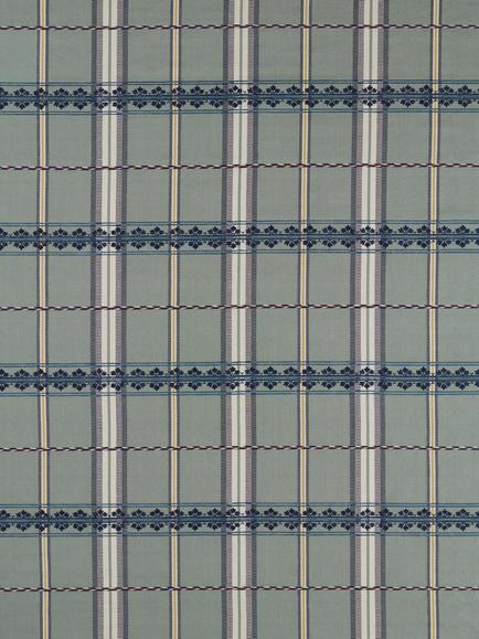 Morris & Co. Hanover Check Furnishing Fabric, Teal/Indigo