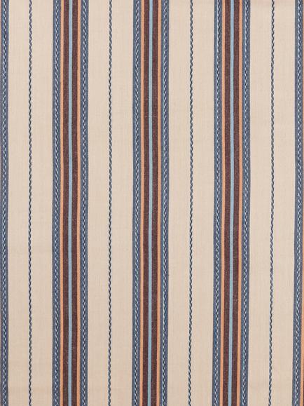 Morris & Co. Lechlade Stripe Furnishing Fabric, Woad/Linen