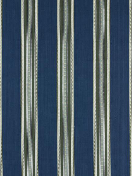 Morris & Co. Pimlico Stripe Furnishing Fabric, Indigo/Forest