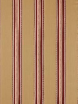 Morris & Co. Pimlico Stripe Furnishing Fabric, Ochre/Crimson