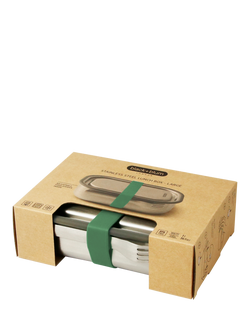 black+blum Large Stainless Steel Leak-Proof Lunch Box, 1L, Olive - view 2, Stainless Steel