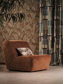 Harlequin Glyph Wallpaper - view 2, Limonite/Sunstone