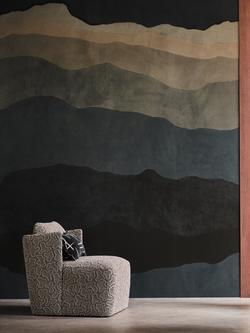 Harlequin Sedimentary Wallpaper Panel Set - view 2, Midnight