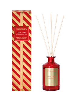 Stoneglow Cosy Vibes Reed Diffuser, 100ml, Red, Gold