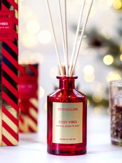 Stoneglow Cosy Vibes Reed Diffuser, 100ml - view 2, Red, Gold