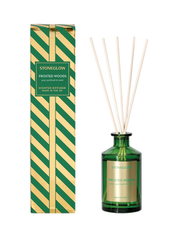 Stoneglow Frosted Woods Reed Diffuser, 100ml, Green, Gold