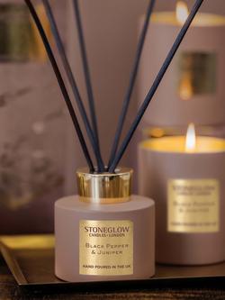 Stoneglow Luna Black Pepper & Juniper Reed Diffuser, 120ml - view 2, Mocha
