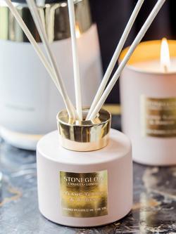 Stoneglow Luna Ylang Ylang & Amber Reed Diffuser, 120ml - view 2, Pink & Gold