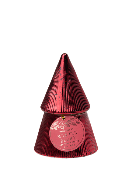 Paddywax Christmas Tree Winter Berry Scented Candle, 650g, Berry