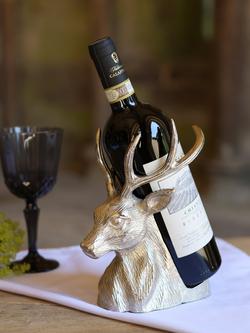 Culinary Concepts Stag Head Wine Bottle Holder - view 2, 