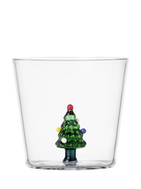 Ichendorf Milano Christmas Tales Christmas Tree Glass Tumbler, 350ml, Clear/Green