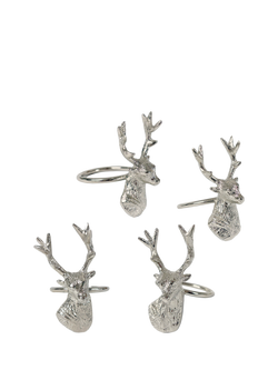 Culinary Concepts Stag Napkin Rings, Set of 4, 