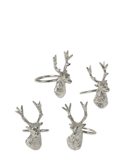 Culinary Concepts Stag Napkin Rings, Set of 4, 