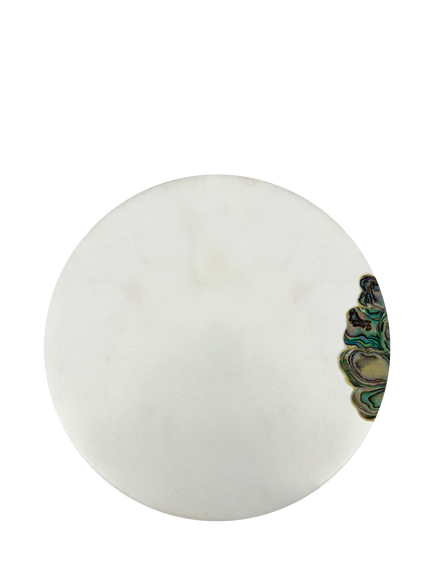 Culinary Concepts White Marble & Mother of Pearl Serving Board, 28cm, 