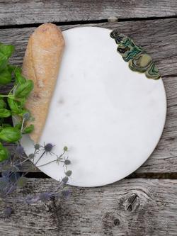 Culinary Concepts White Marble & Mother of Pearl Serving Board, 28cm - view 2, 