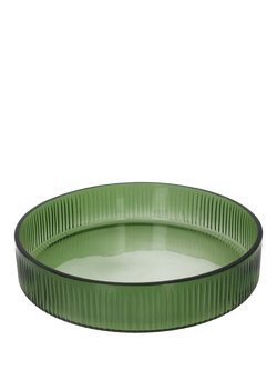 Culinary Concepts Large Round Glass Tray, 31cm, Emerald, 