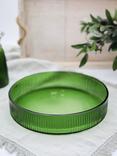 Culinary Concepts Large Round Glass Tray, 31cm, Emerald
