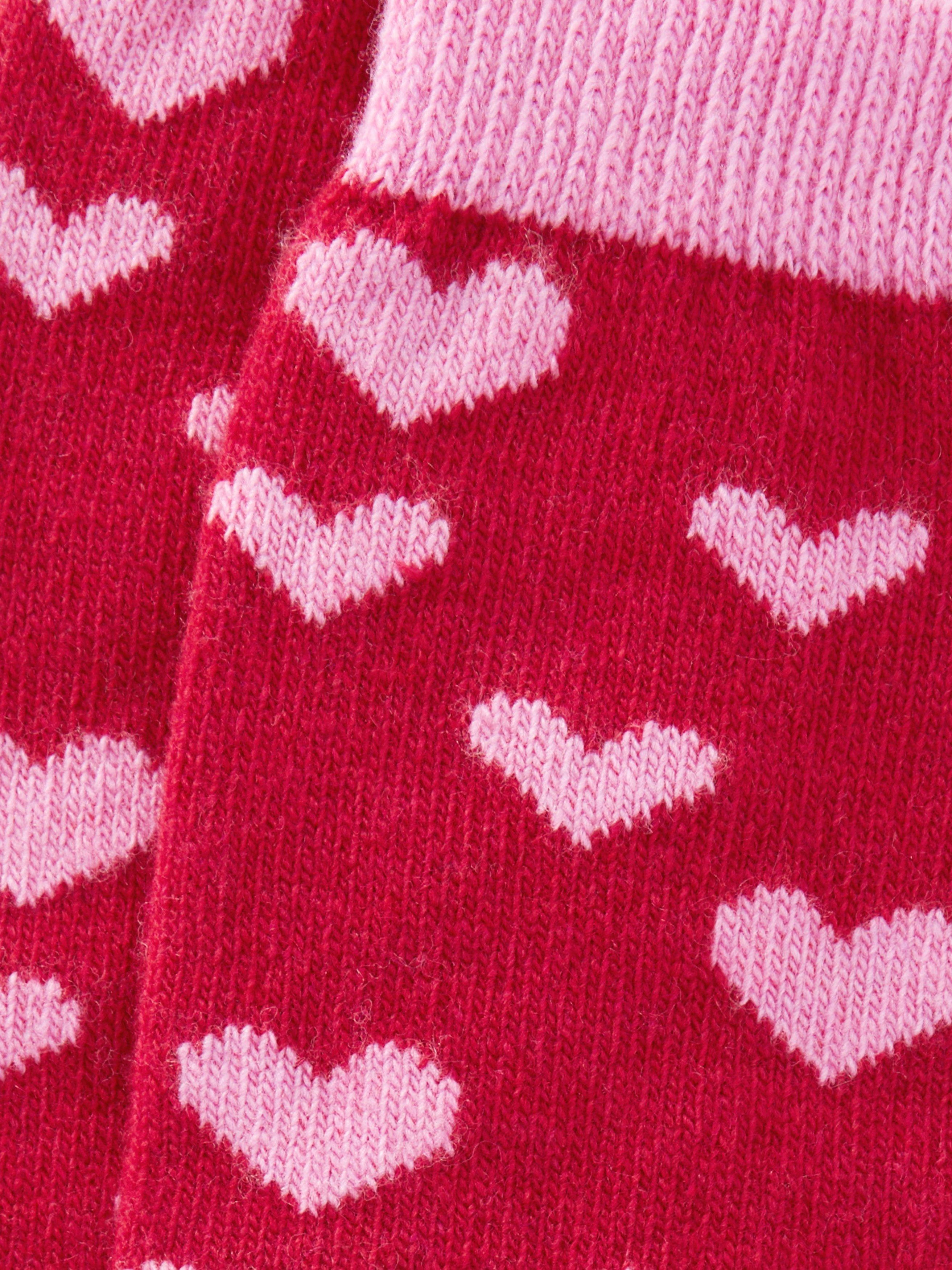 Product image 2 of 2, which shows John Lewis Hearts Wool Blend with Cashmere Crew Socks, Red/Multi