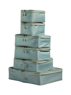 Antler Packing Cubes, Pack of 6, Mist Blue